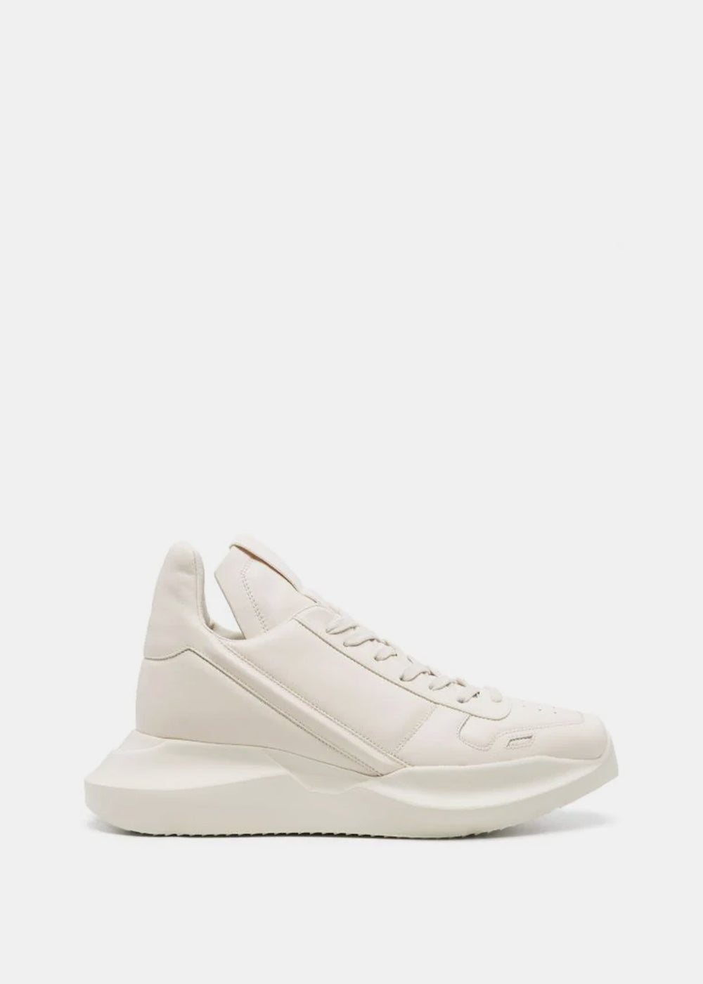 Оригінальна Milk Geth Runner Leather Sneakers Rick owens – боковий вид
