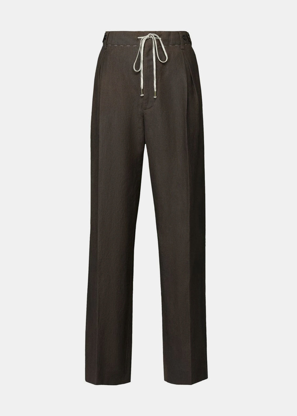 Оригінальна Brown Drawstring-Fastening Trousers Maison margiela – боковий вид