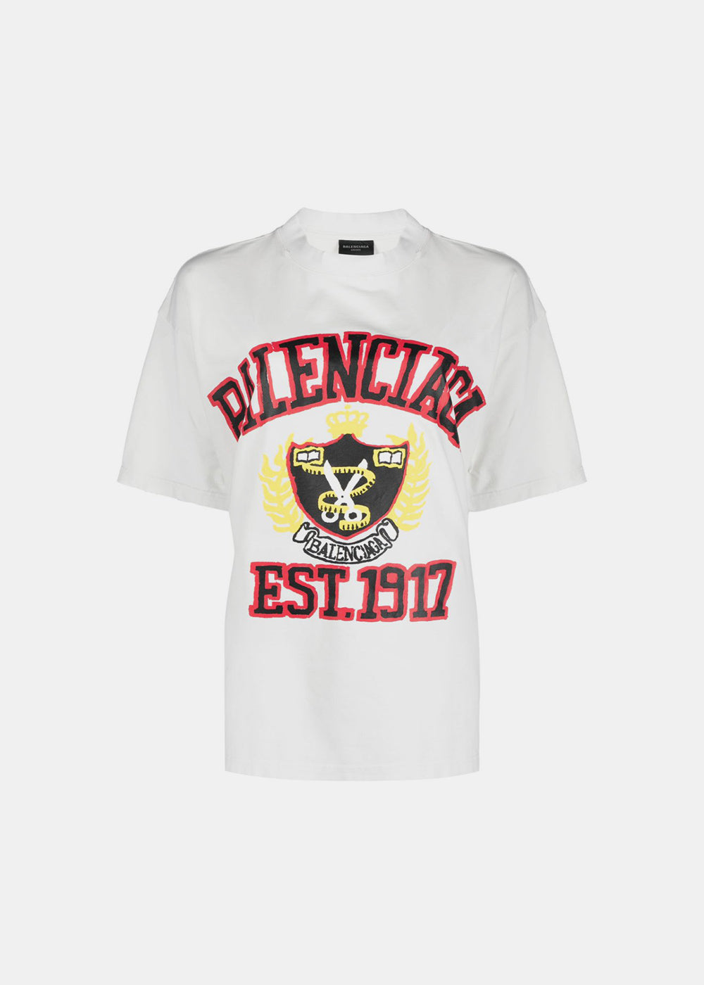 Оригінальна White Diy College T-Shirt Balenciaga – боковий вид