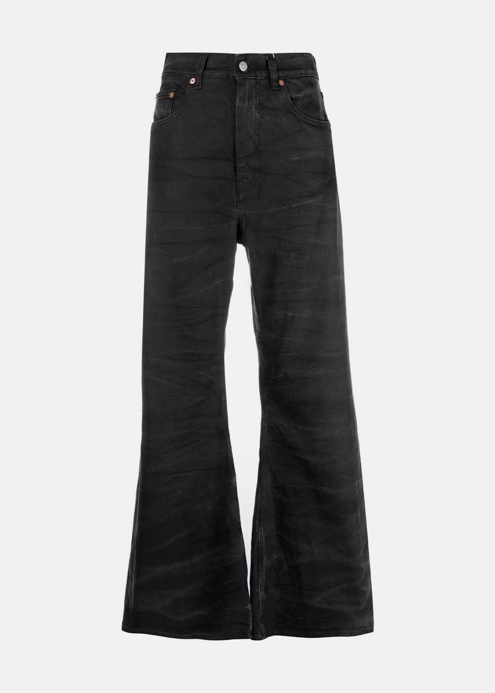 Black Crease-Effect Flared Jeans Maison margiela оригінал – Купити в Україні – боковий вид