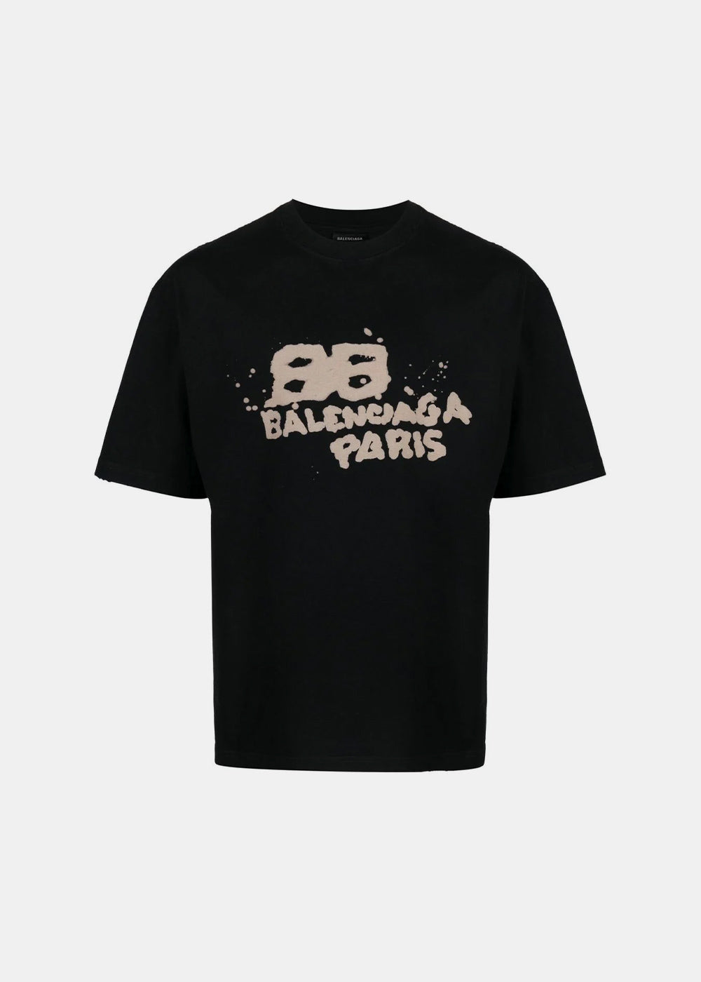 Black Logo-Print T-Shirt Balenciaga – Гарантія оригінальності – боковий вид