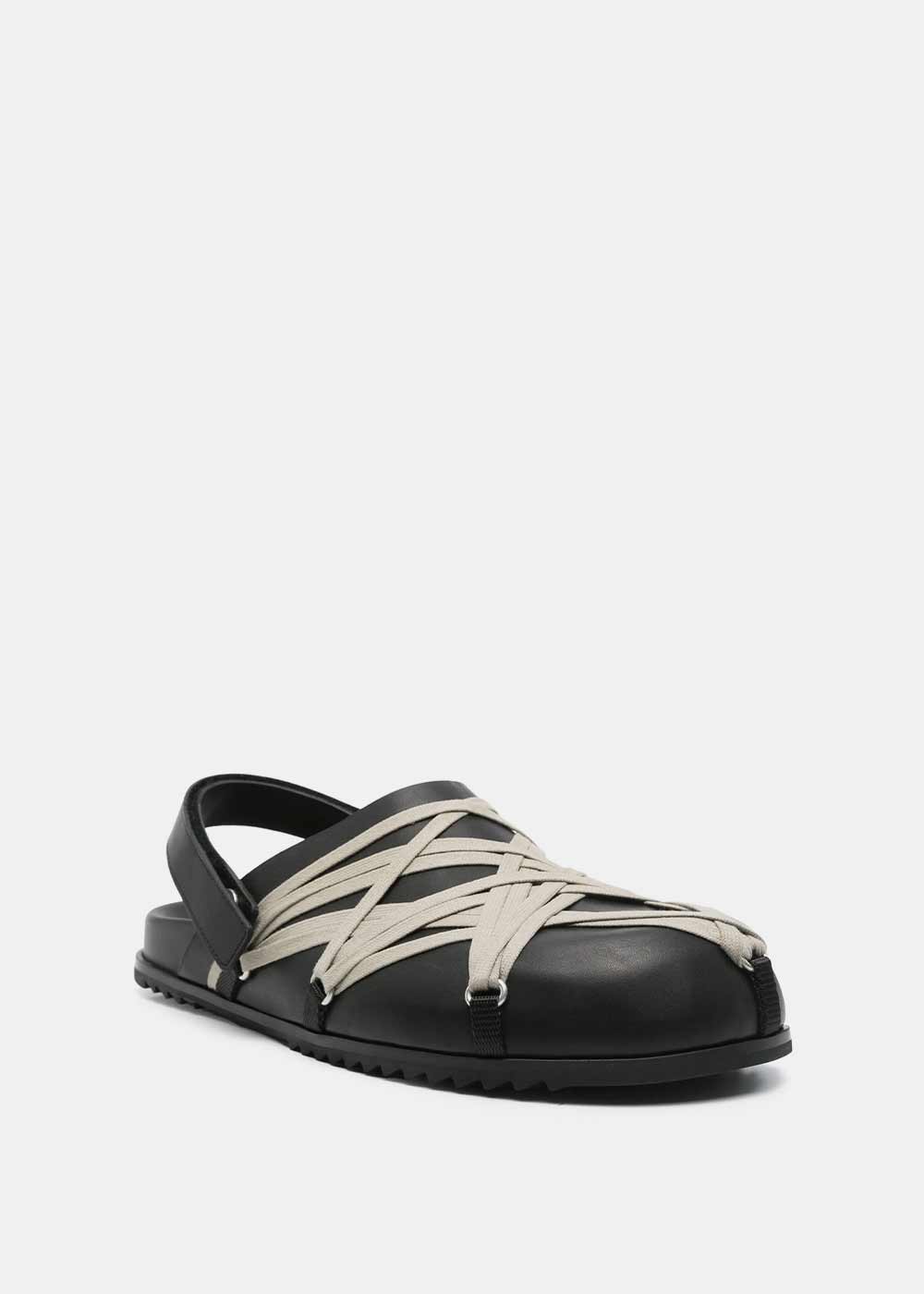 Black Megalaced Mule Rick owens – Гарантія оригінальності – вид ззаду