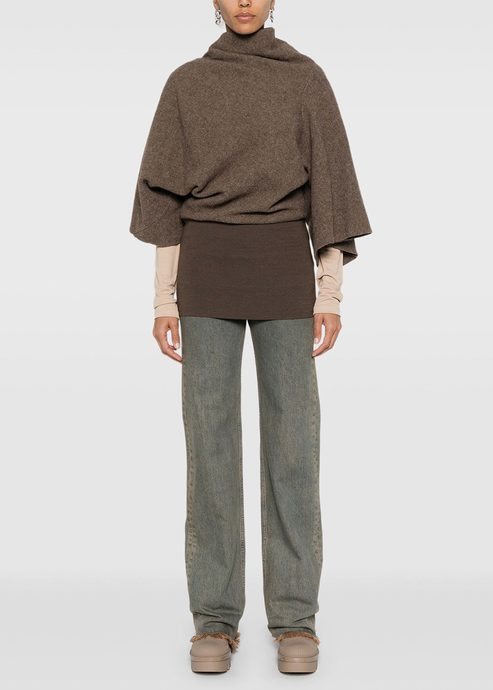 Оригінальна Fawn Cylinder Knitted Top Rick owens – вид ззаду