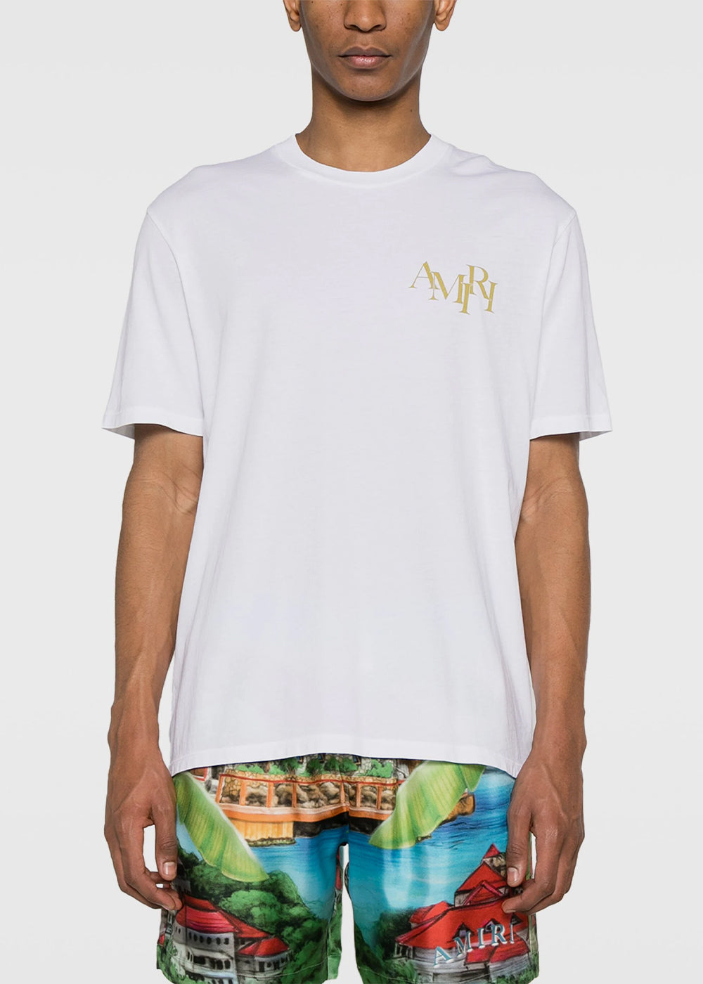 White Crystal Champagne T-Shirt Amiri оригінал – Купити в Україні – вид ззаду