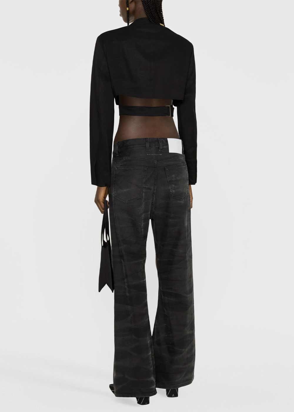 Black Crease-Effect Flared Jeans Maison margiela оригінал – Купити в Україні – детальний вид
