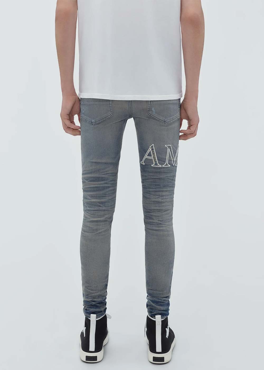 Vintage Indigo Core Logo Bandana Jacquard Jeans Amiri – Гарантія оригінальності – збільшений вид