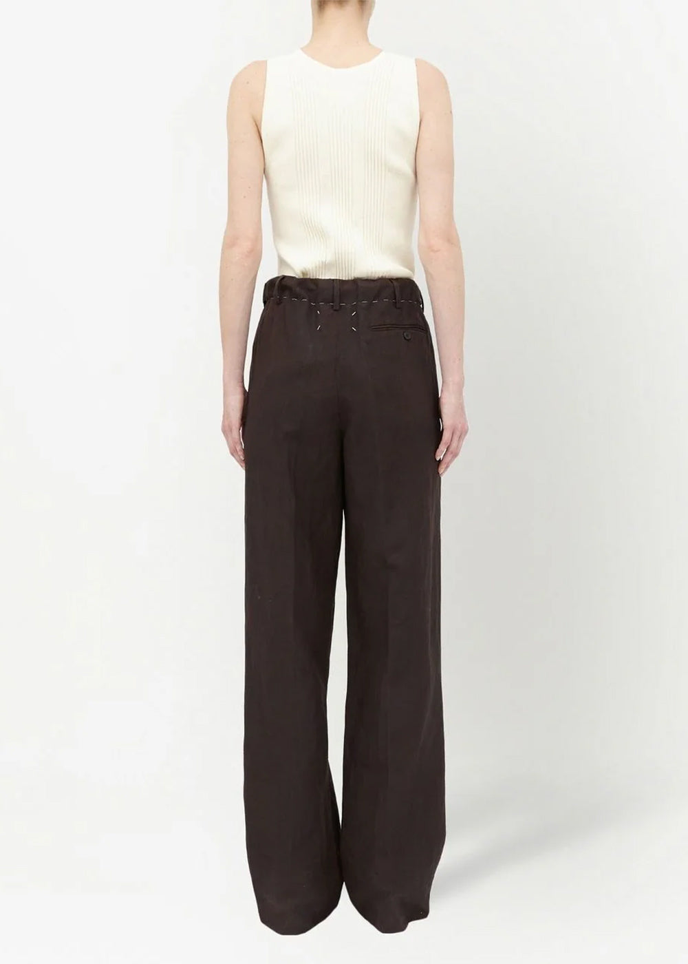Оригінальна Brown Drawstring-Fastening Trousers Maison margiela – збільшений вид