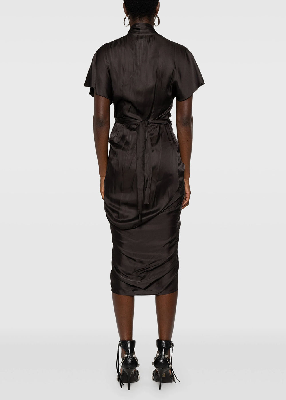 Washed Charmeuse Wrap Dress Rick owens оригінал – Купити в Україні – збільшений вид