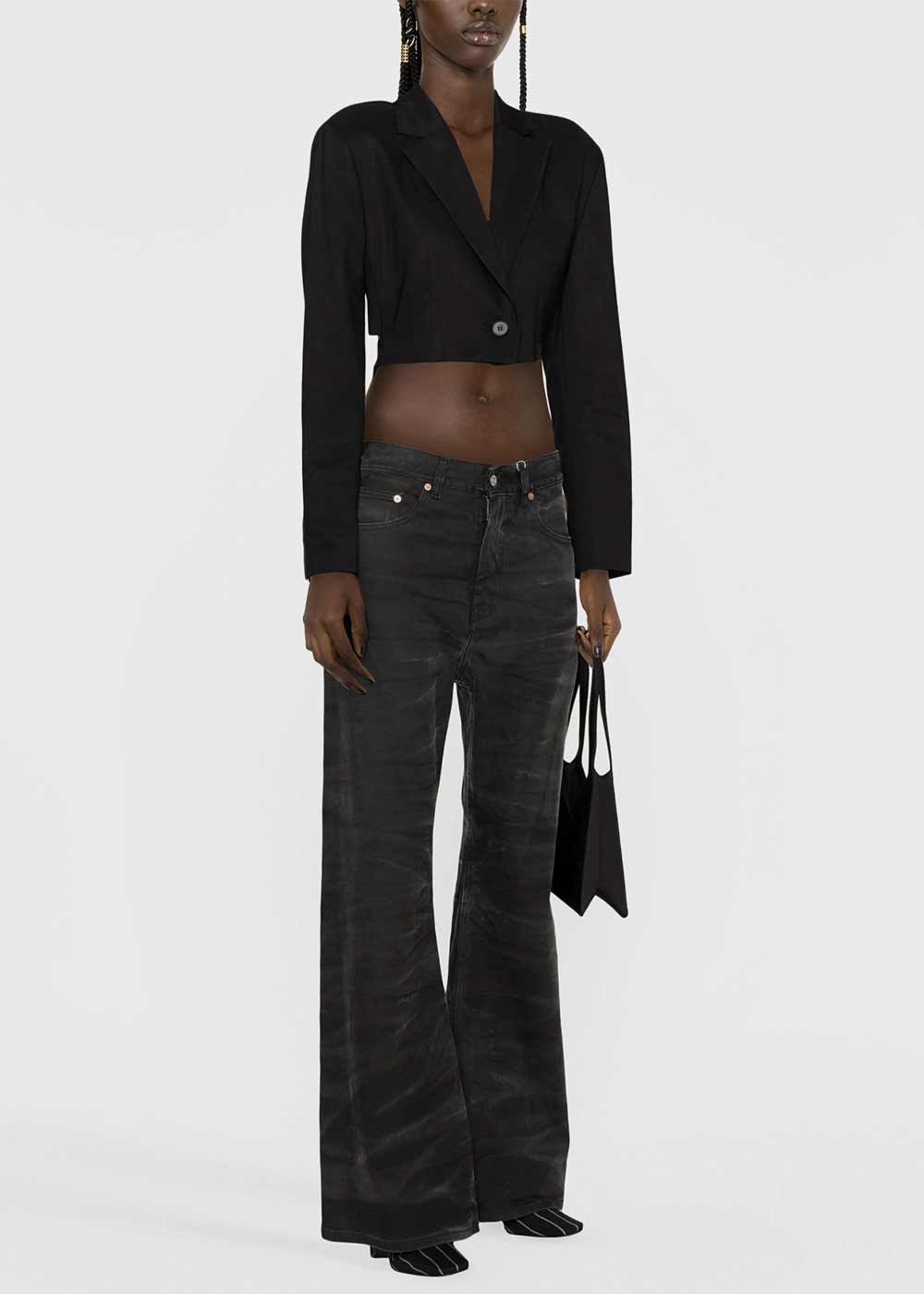 Black Crease-Effect Flared Jeans Maison margiela оригінал – Купити в Україні – збільшений вид