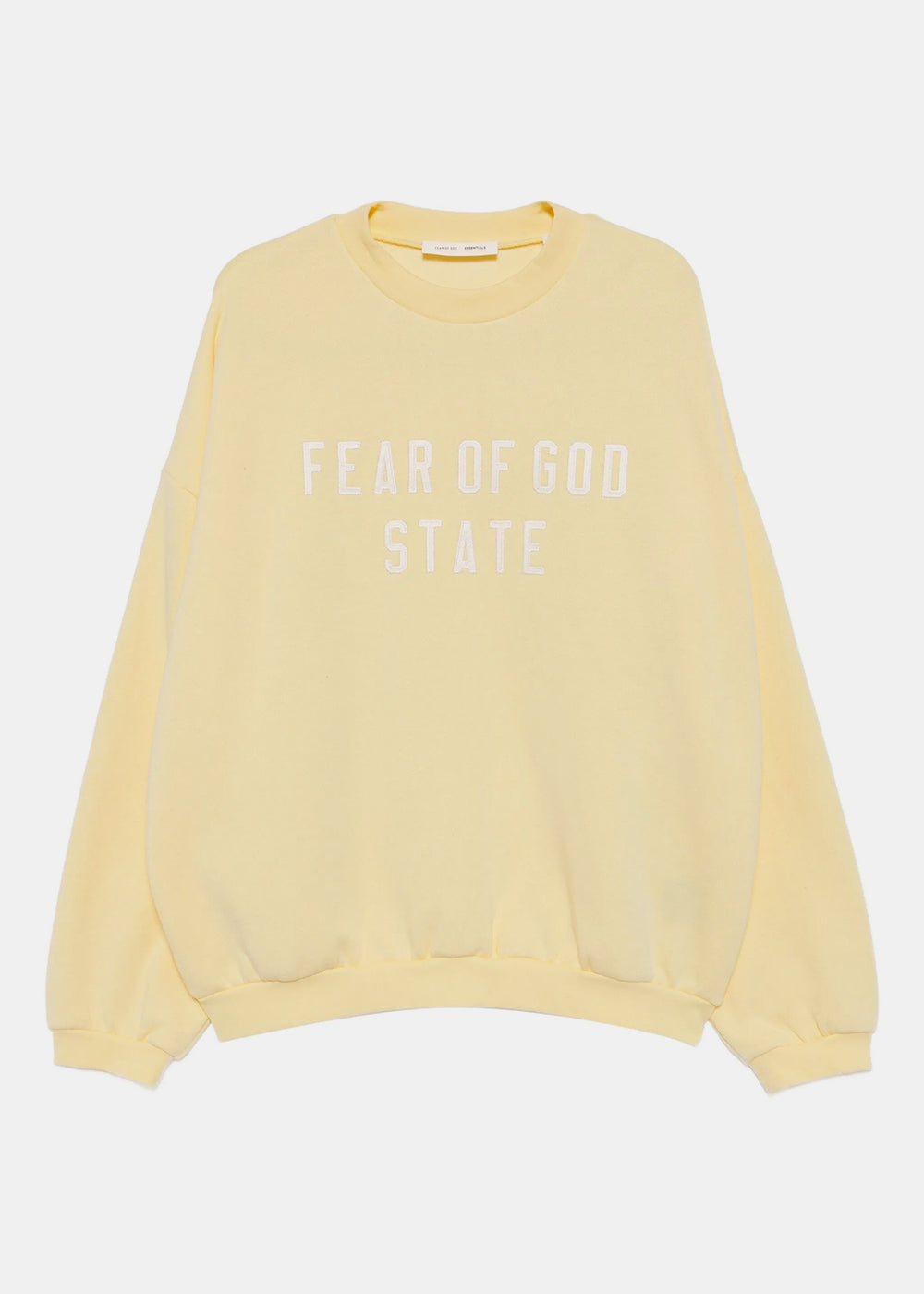 Garden Yellow 90s Fit Fleece Crewneck Fear of god – Гарантія оригінальності – боковий вид