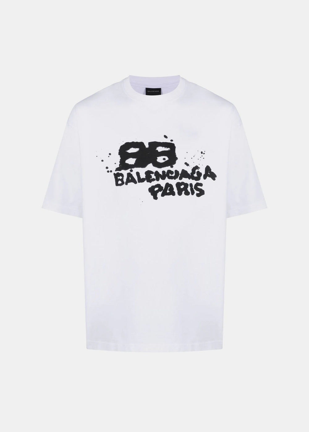 Оригінальна White Logo-Print T-Shirt Balenciaga – боковий вид