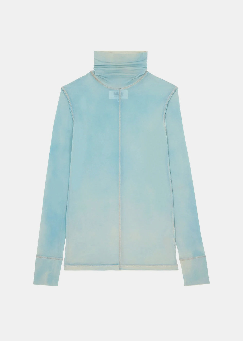 Оригінальна Blue High-Neck Semi-Sheer Top Maison margiela – боковий вид