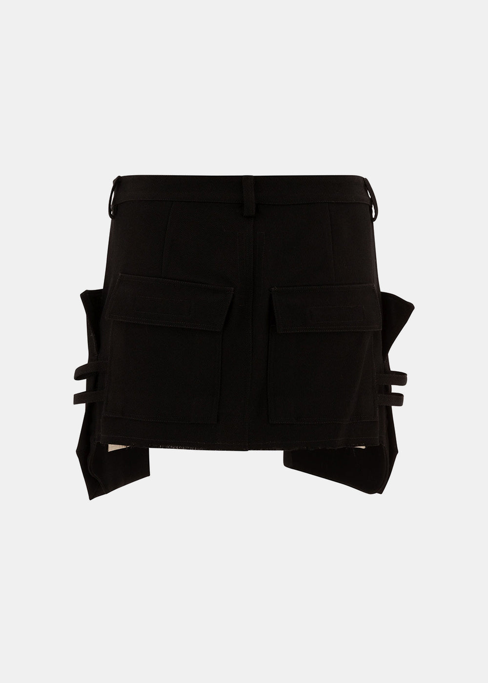 Black Stefan Mini Skirt Rick owens – Гарантія оригінальності – вид ззаду