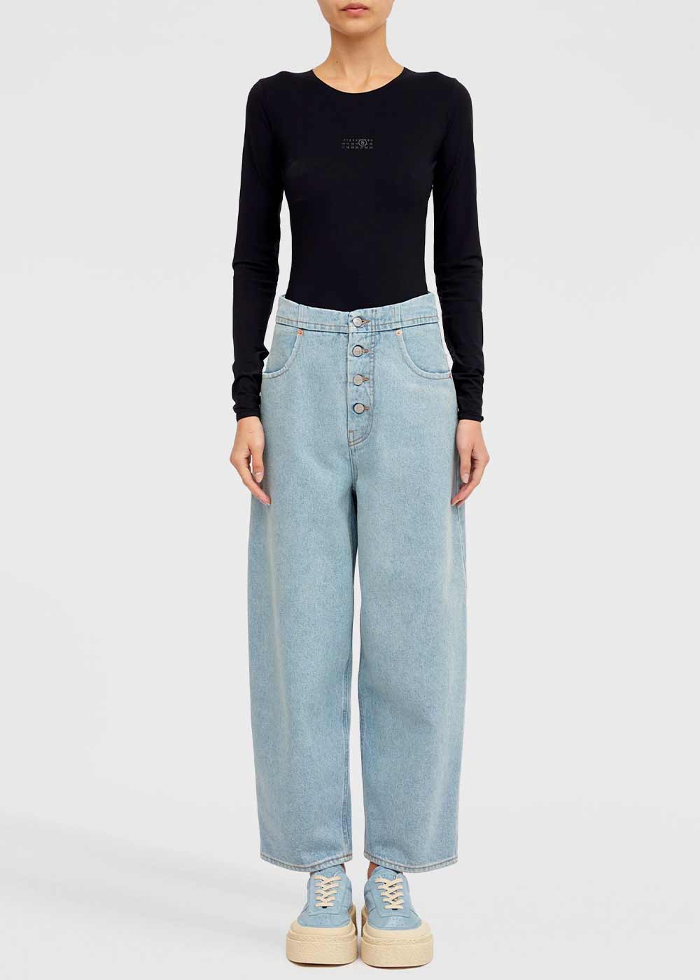 Light Blue MID-Rise Cropped Jeans Maison margiela оригінал – Купити в Україні – вид ззаду