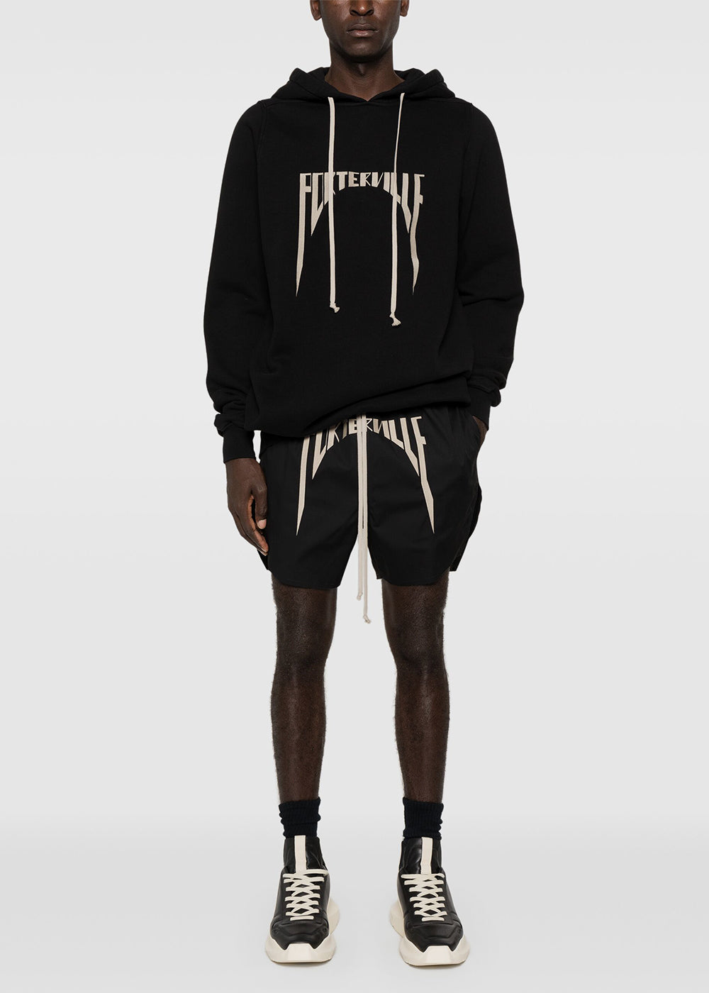 Black Porterville Hoodie Rick owens оригінал – Купити в Україні – вид ззаду