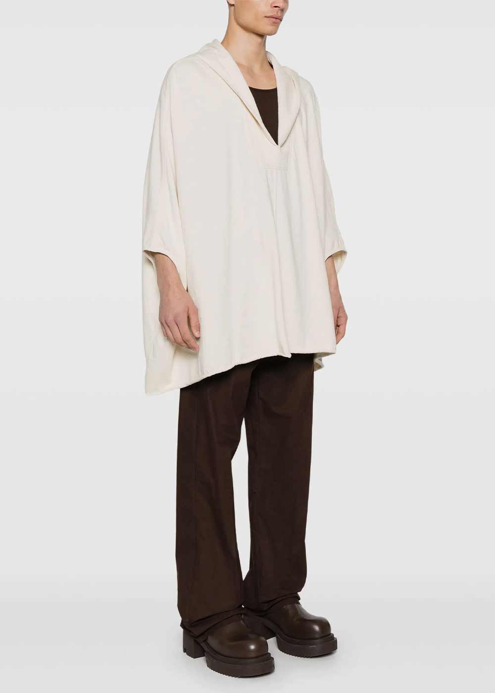 Natural Hooded Kaftan Rick owens – Гарантія оригінальності – детальний вид