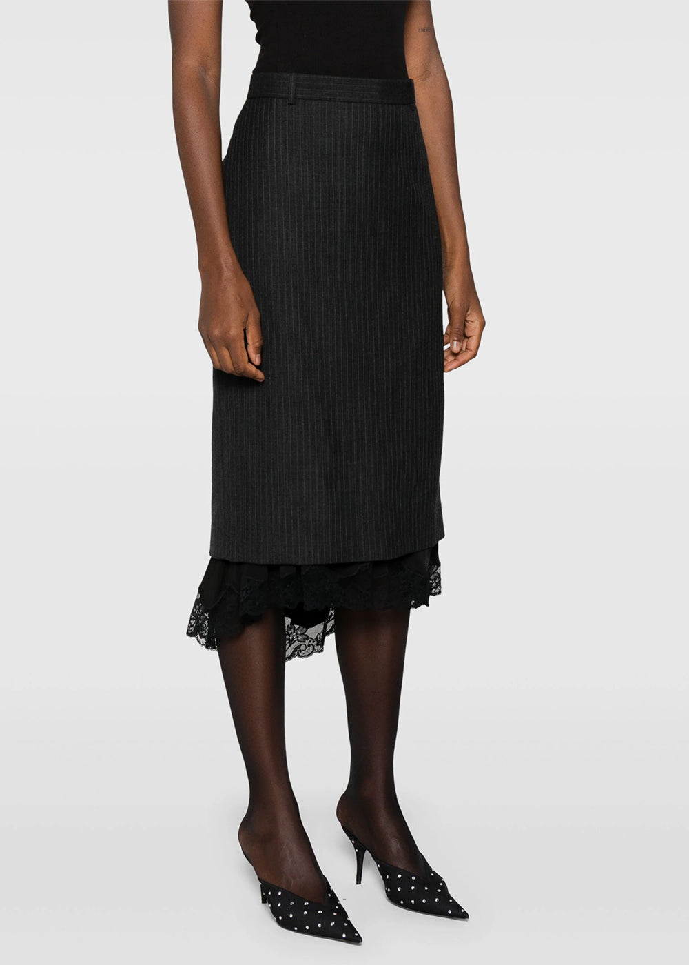 Оригінальна Black Lingerie Skirt Balenciaga – детальний вид