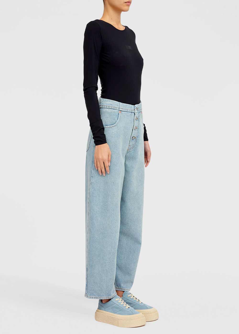 Light Blue MID-Rise Cropped Jeans Maison margiela оригінал – Купити в Україні – детальний вид