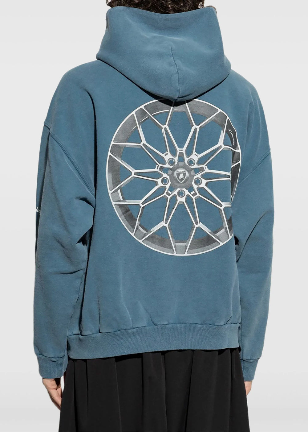 Оригінальна Dark Blue Lambo Medium Fit Hoodie Balenciaga – детальний вид