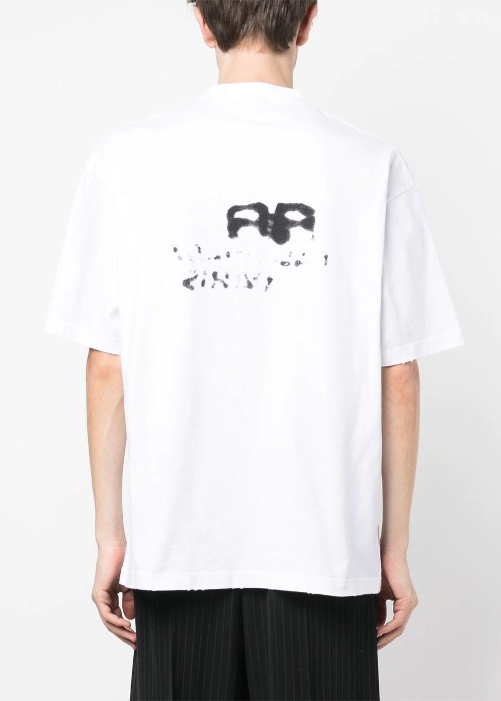 Оригінальна White Logo-Print T-Shirt Balenciaga – збільшений вид