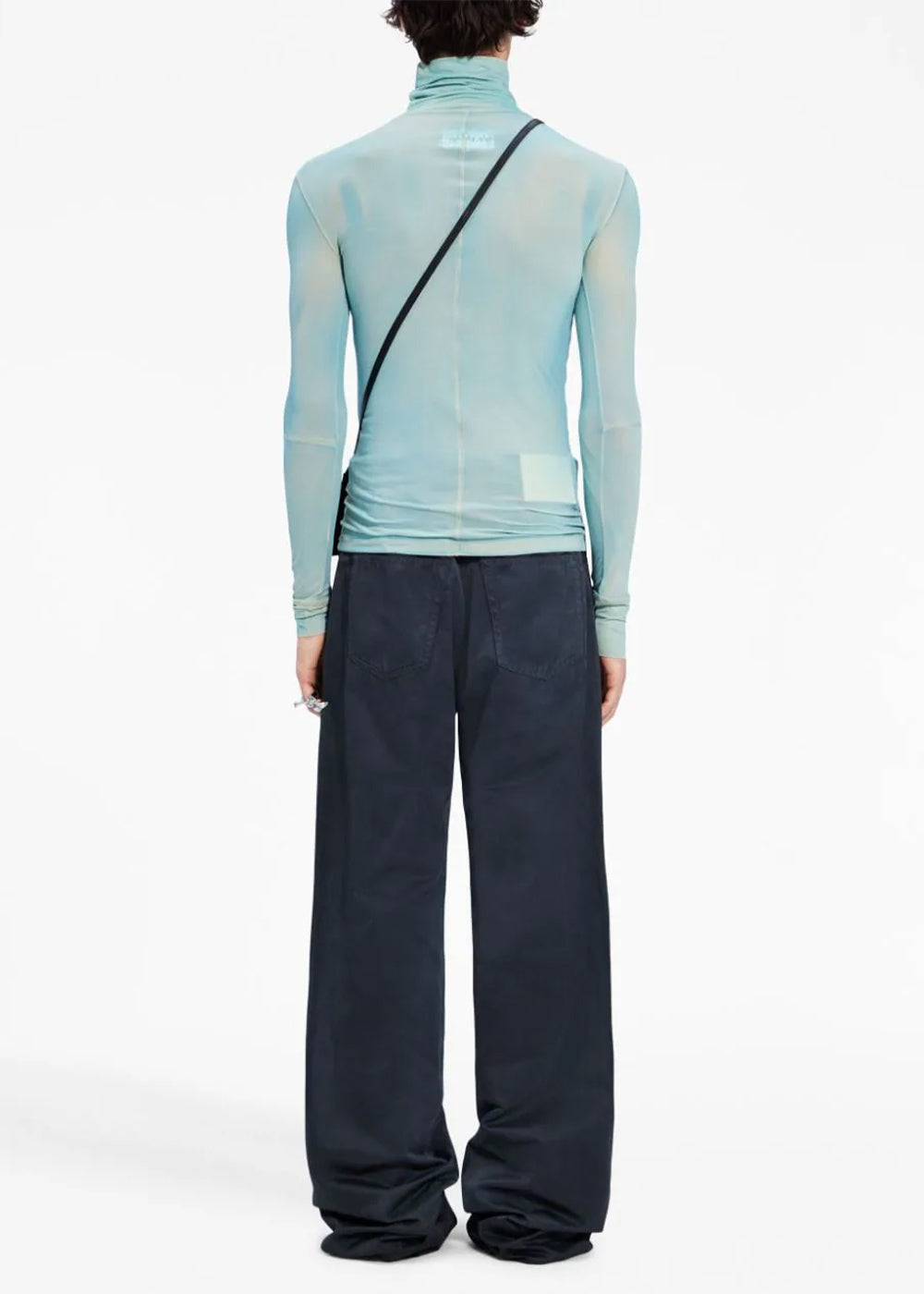 Оригінальна Blue High-Neck Semi-Sheer Top Maison margiela – збільшений вид