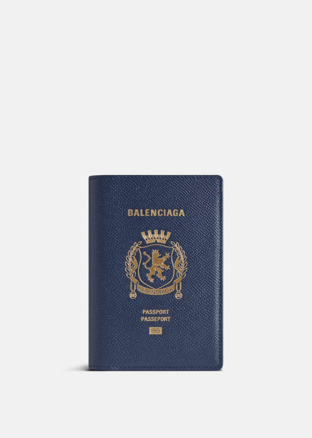 Blue Passport Holder Balenciaga – Гарантія оригінальності – боковий вид
