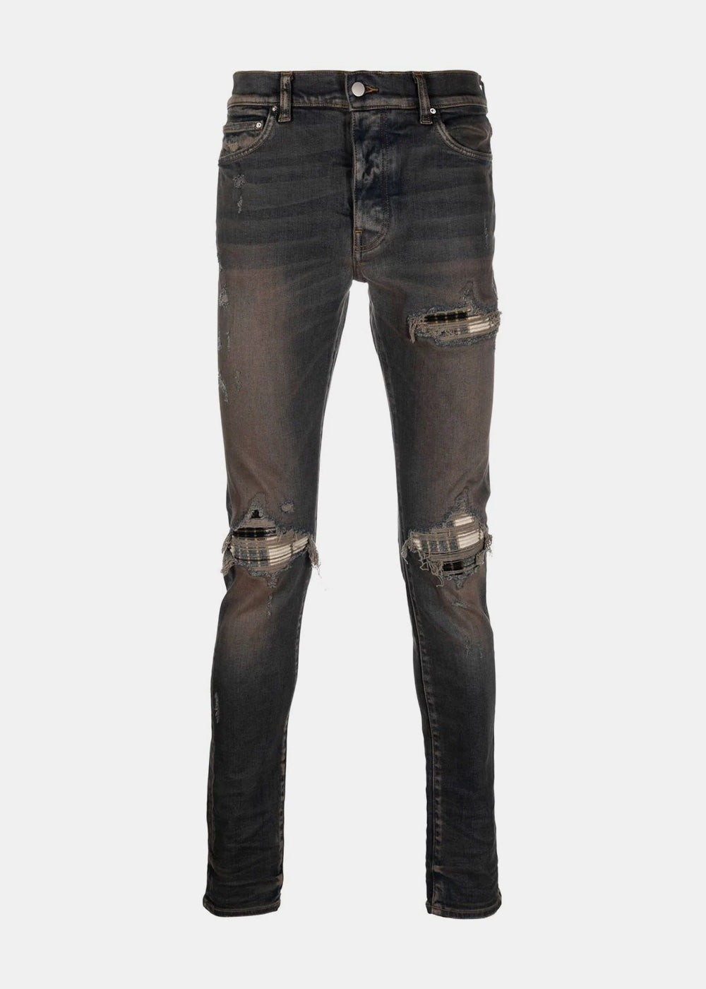 Dark Indigo Plaid Mx1 Jeans Amiri оригінал – Купити в Україні – боковий вид