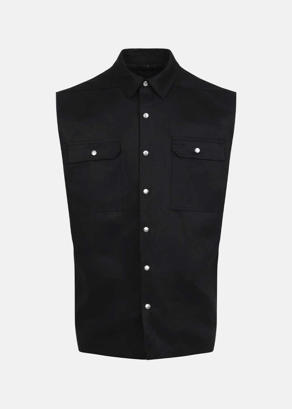 Black Jumbo Sleeveless Outershirt Rick owens оригінал – Купити в Україні – боковий вид