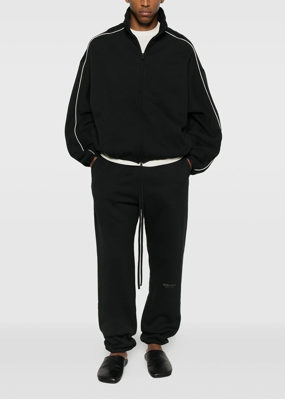 Оригінальна Jet Black Modern Fit Fleece Track Jacket Fear of god – детальний вид