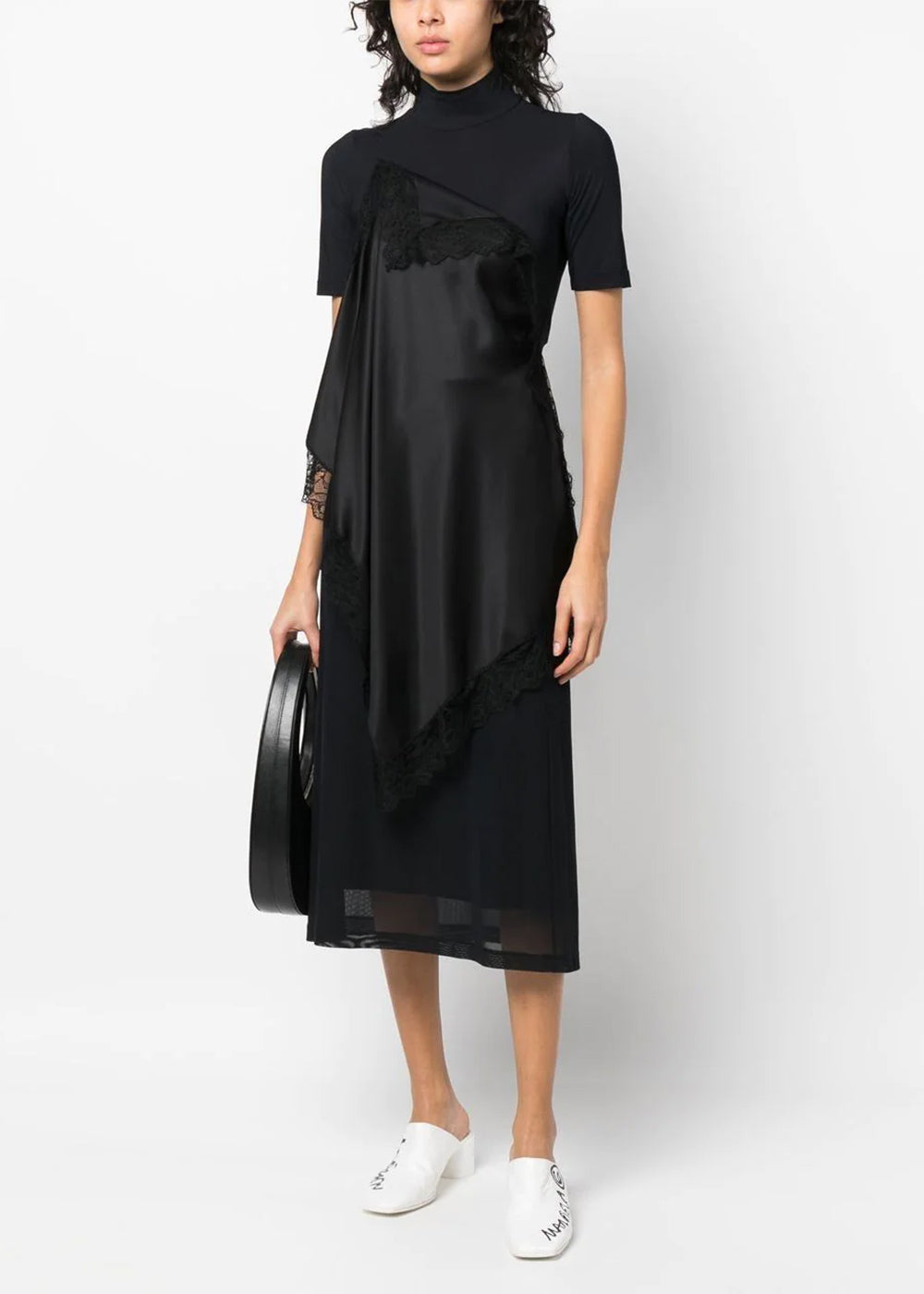 Оригінальна Black Asymmetric Blouse Maison margiela – вид ззаду