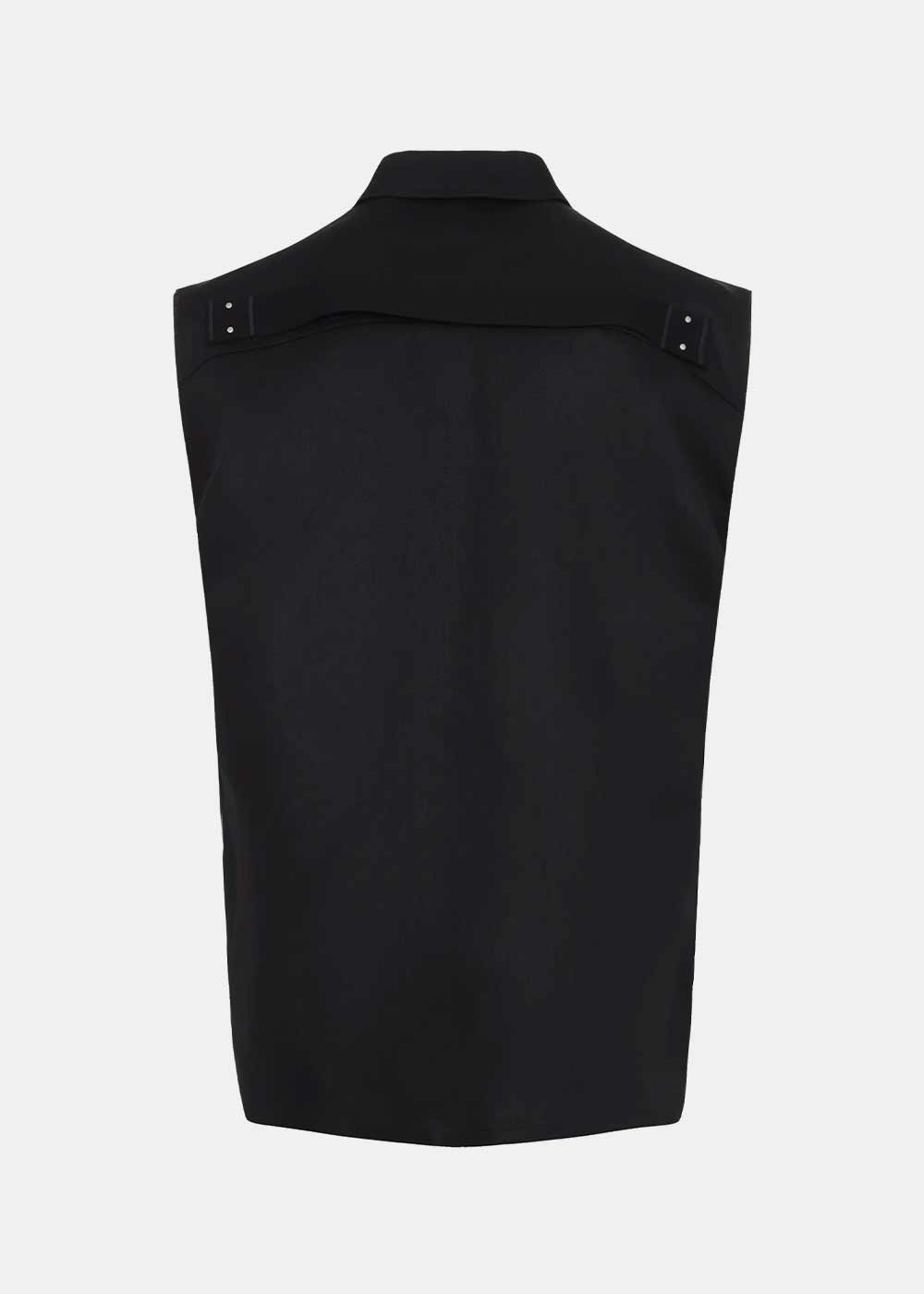Black Jumbo Sleeveless Outershirt Rick owens оригінал – Купити в Україні – вид ззаду