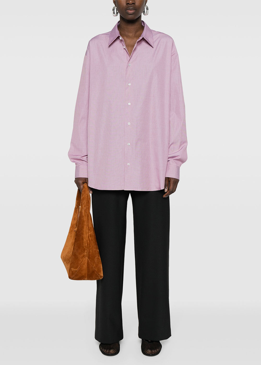 Оригінальна Black Jugi Straight-Leg Trousers The row – вид ззаду