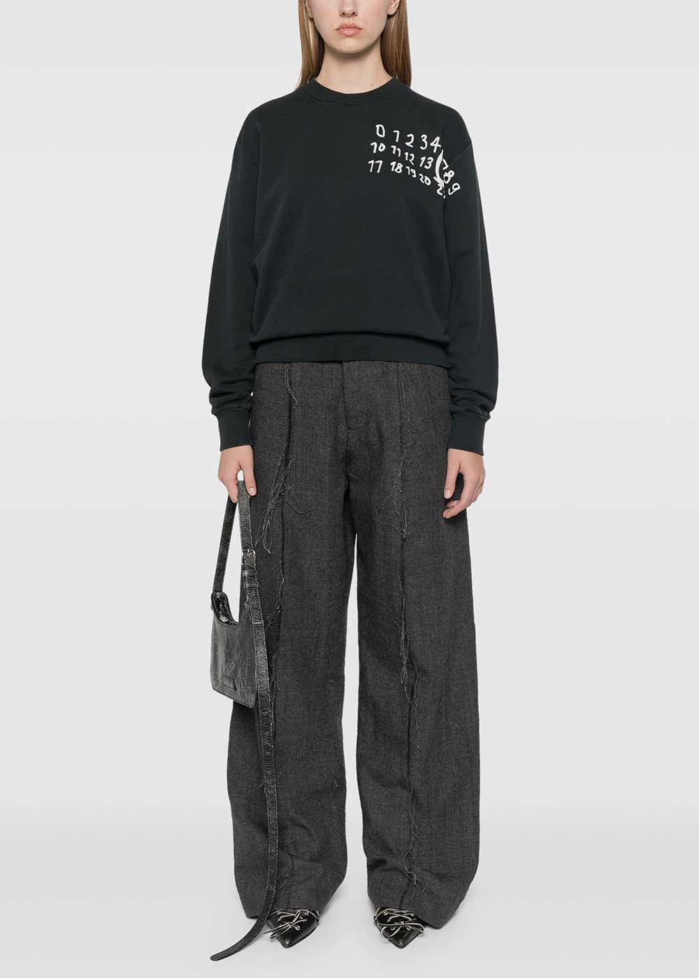 Оригінальна Black Numbers-Motif Sweatshirt Maison margiela – вид ззаду