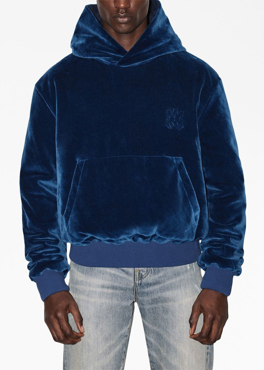 Blue Velour Hoodie Amiri оригінал – Купити в Україні – вид ззаду