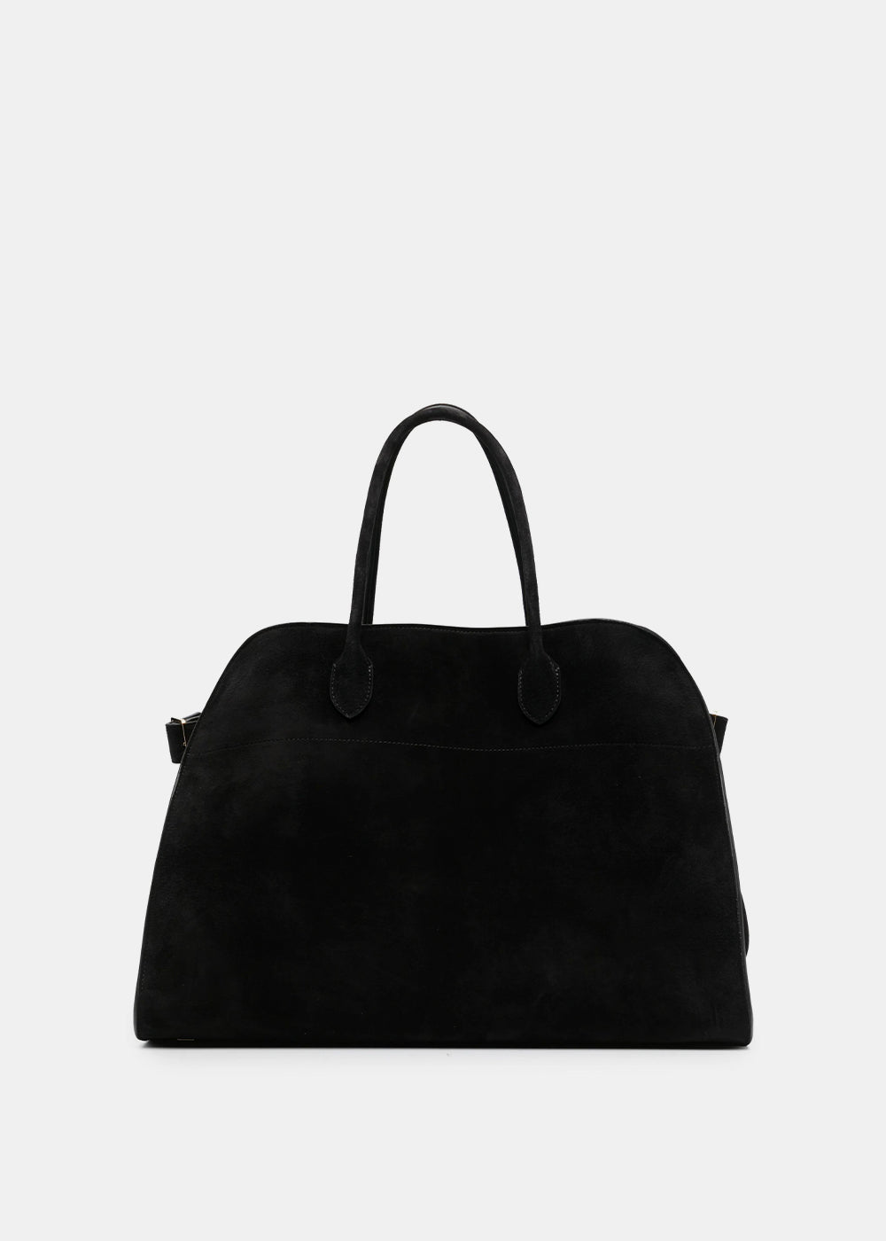 Suede Black Soft Margaux 17 Tote Bag The row – Гарантія оригінальності – боковий вид