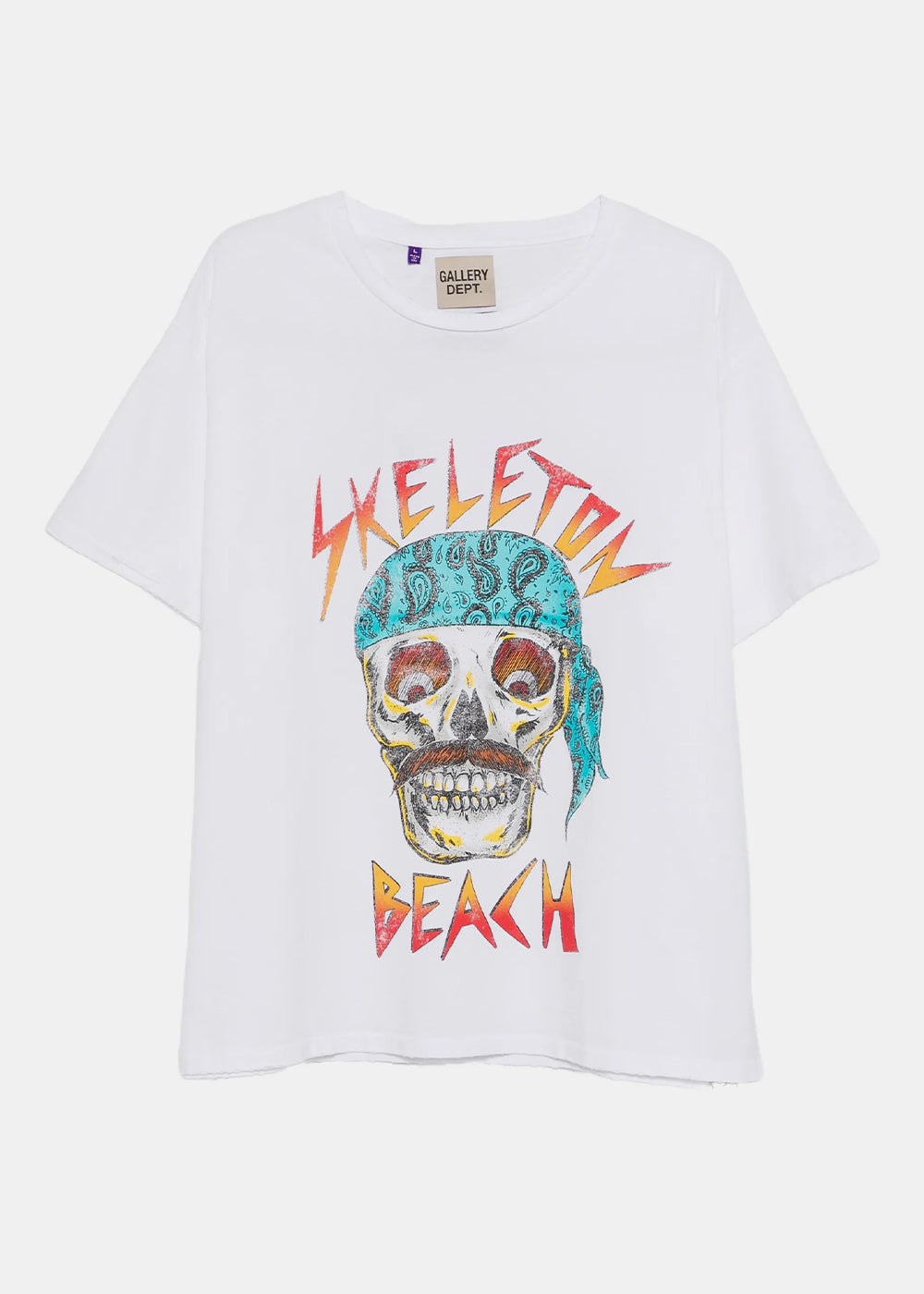 Оригінальна Clean White Skeleton Beach Tee Gallery department – боковий вид