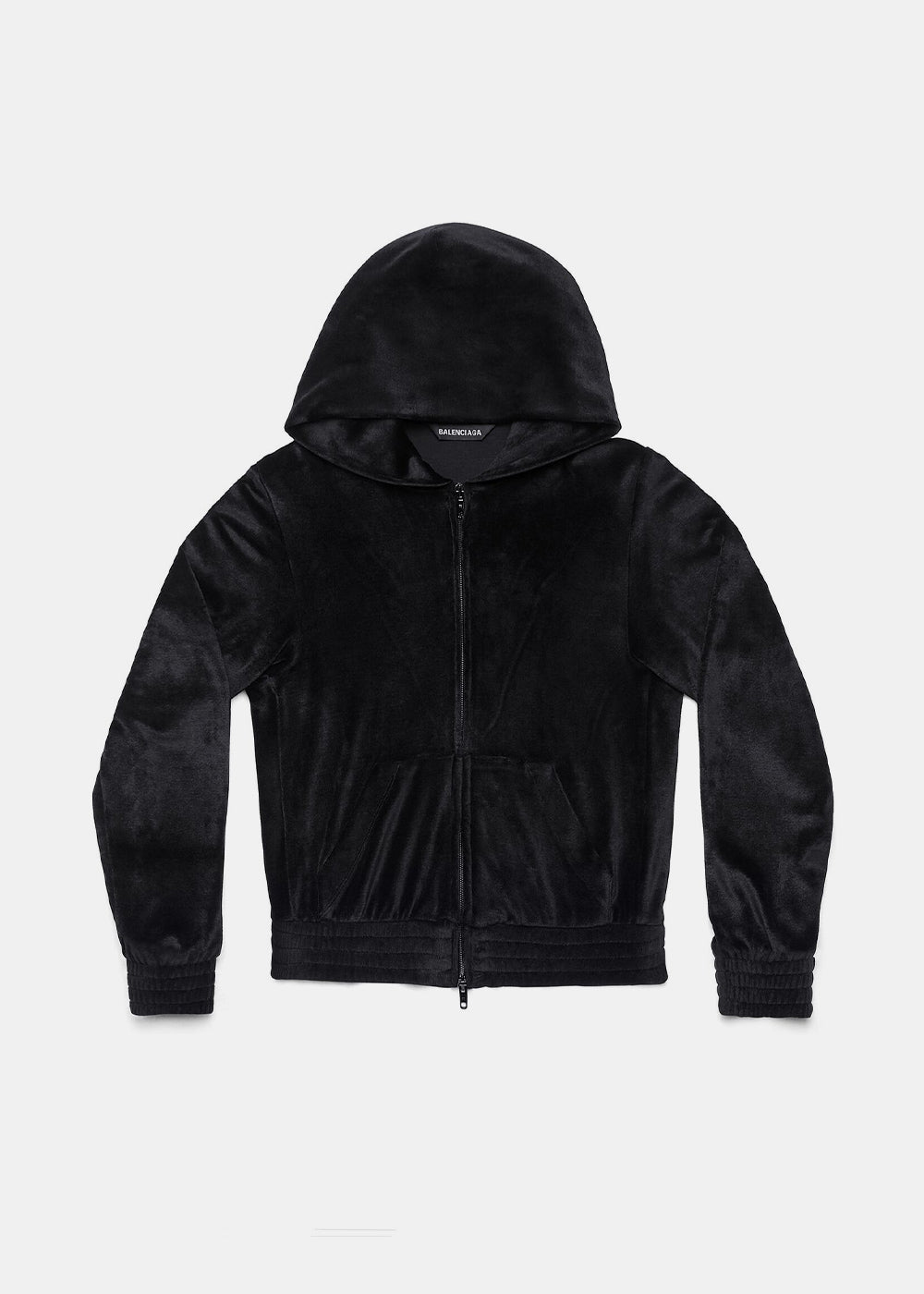 Black Bb Paris Fitted Zip Up Hoodie Balenciaga – Гарантія оригінальності – боковий вид