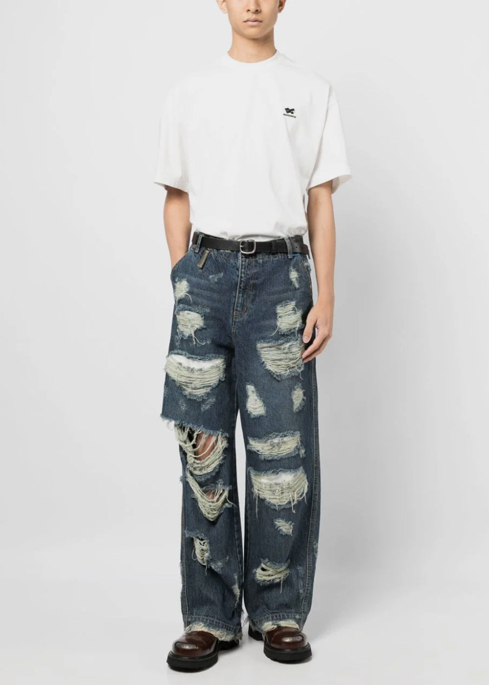 Blue Distressed-Effect Jeans Ader error – Гарантія оригінальності – вид ззаду