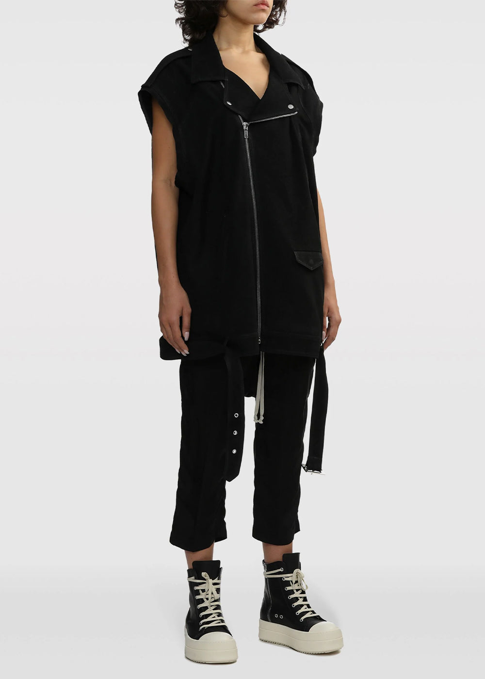 Black Drawstring Cropped Pants Rick owens оригінал – Купити в Україні – вид ззаду