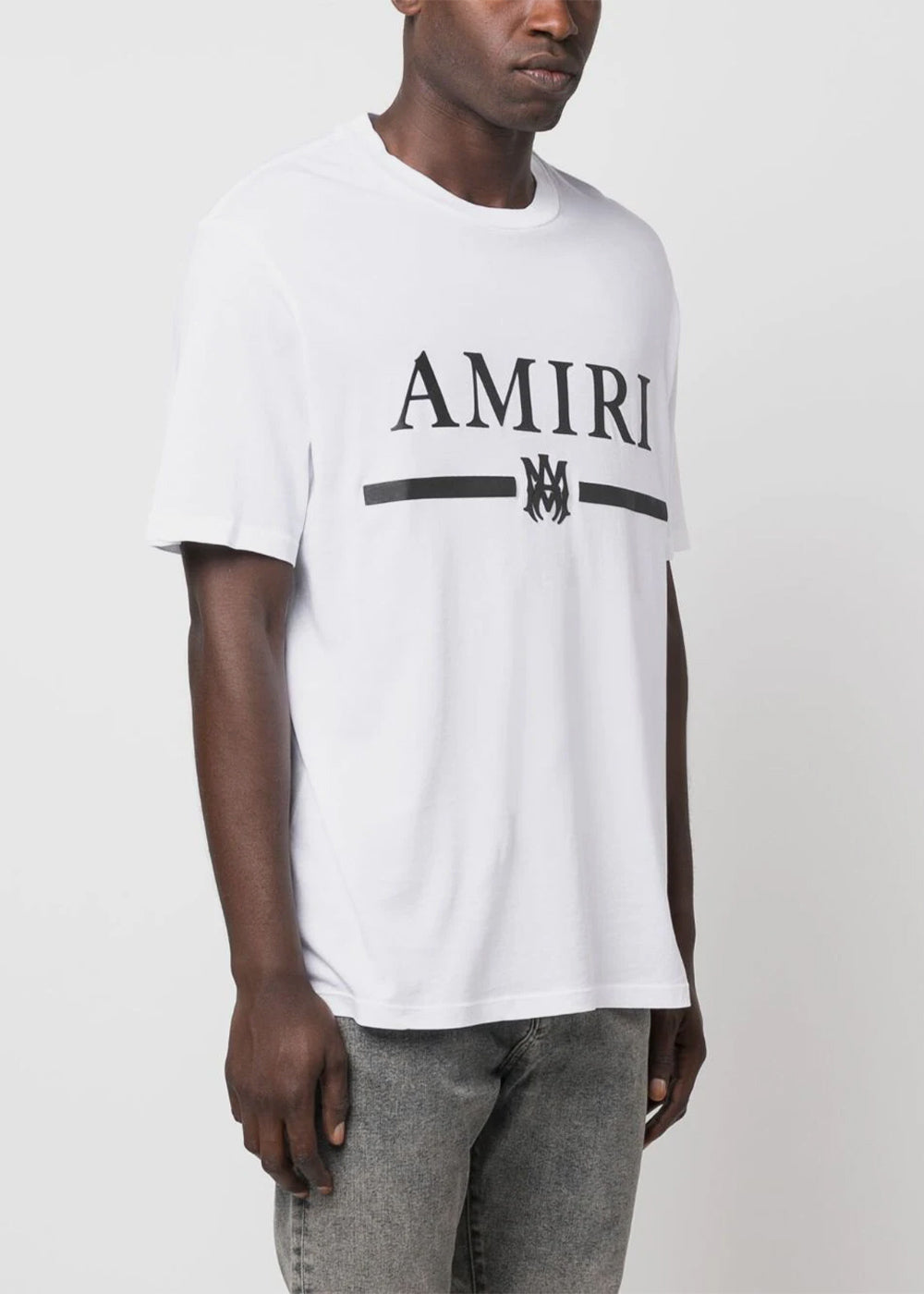 White M.a. Bar Logo T-Shirt Amiri – Гарантія оригінальності – детальний вид