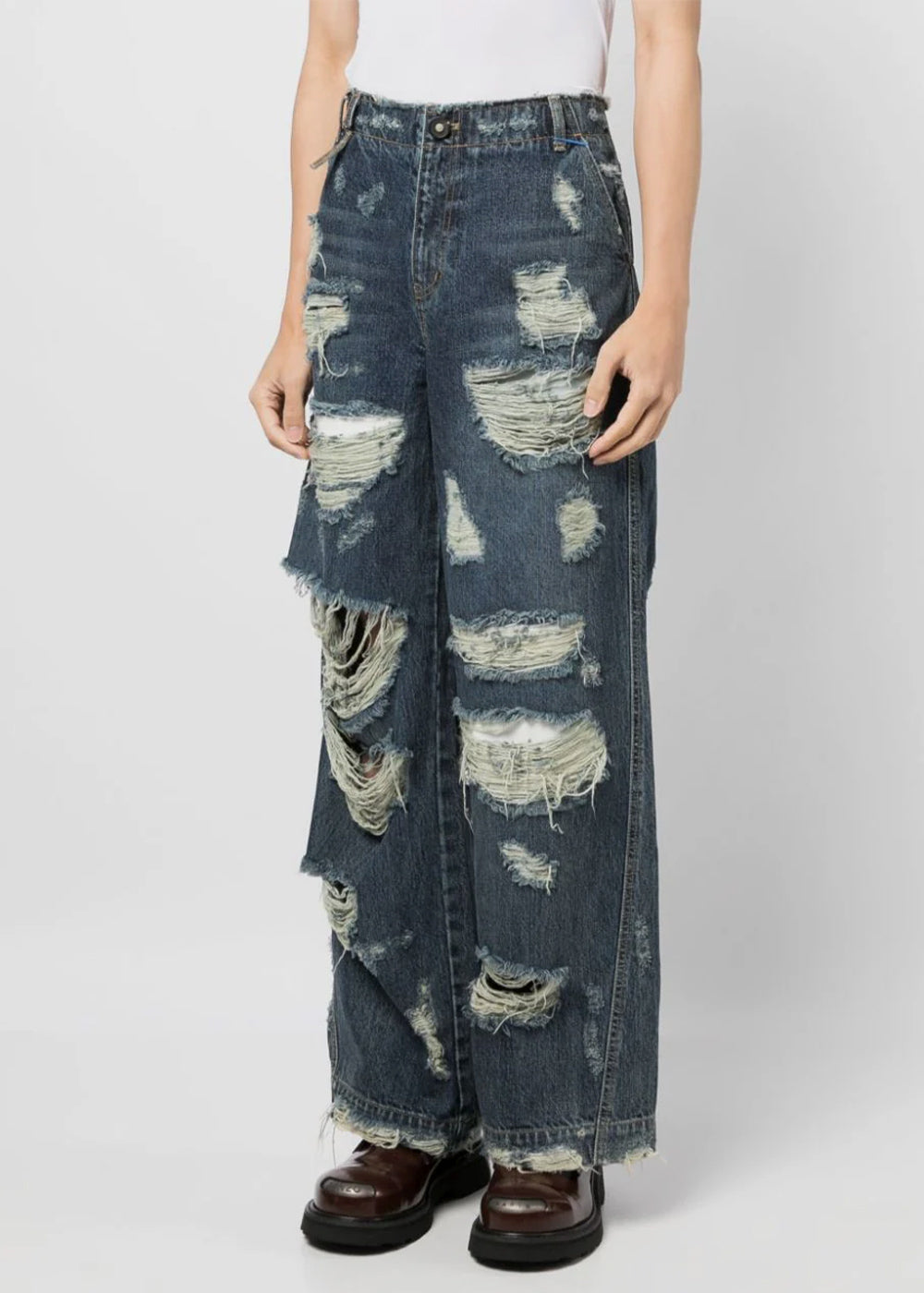 Blue Distressed-Effect Jeans Ader error – Гарантія оригінальності – детальний вид