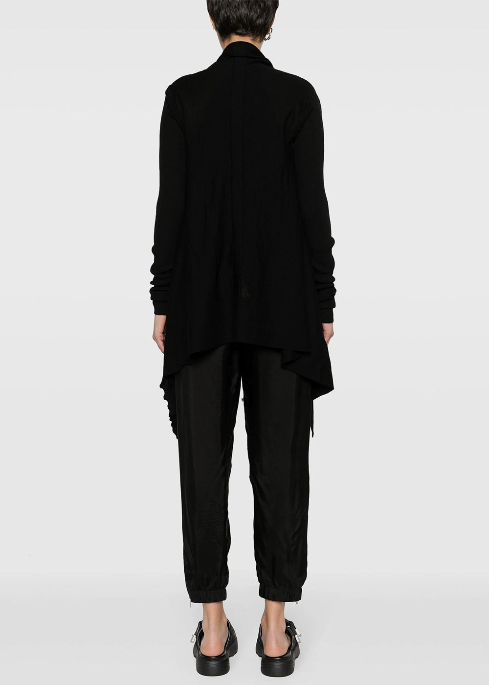 Black Medium Wrap Virgin Wool Cardigan Rick owens оригінал – Купити в Україні – збільшений вид