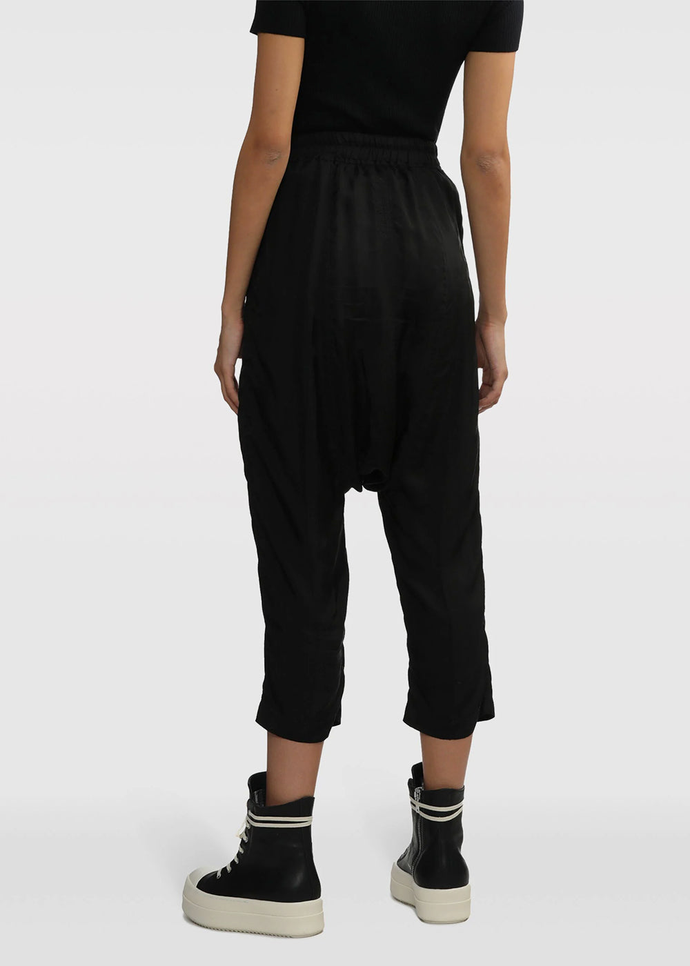 Black Drawstring Cropped Pants Rick owens оригінал – Купити в Україні – збільшений вид