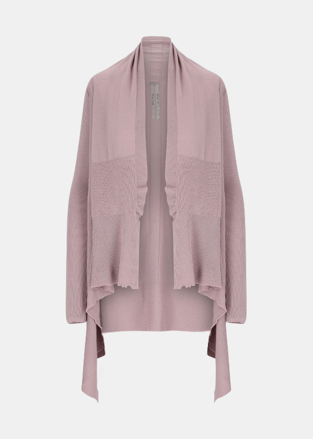 Pink Medium Wrap Virgin Wool Cardigan Rick owens – Гарантія оригінальності – боковий вид