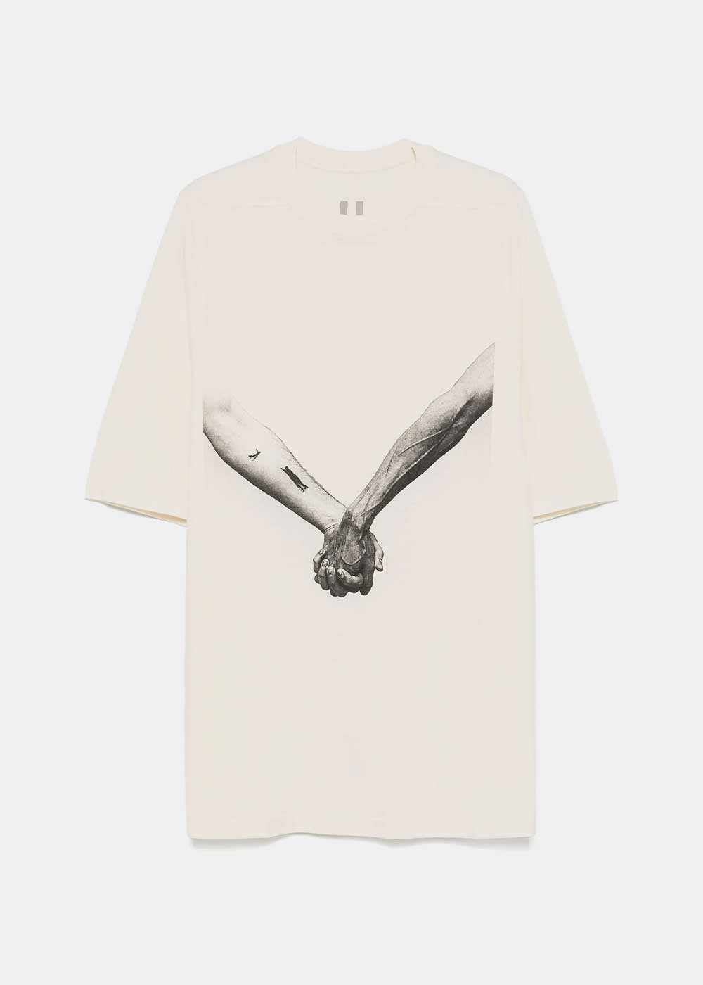 Оригінальна Natural Jumbo Ss T-Shirt Rick owens – боковий вид