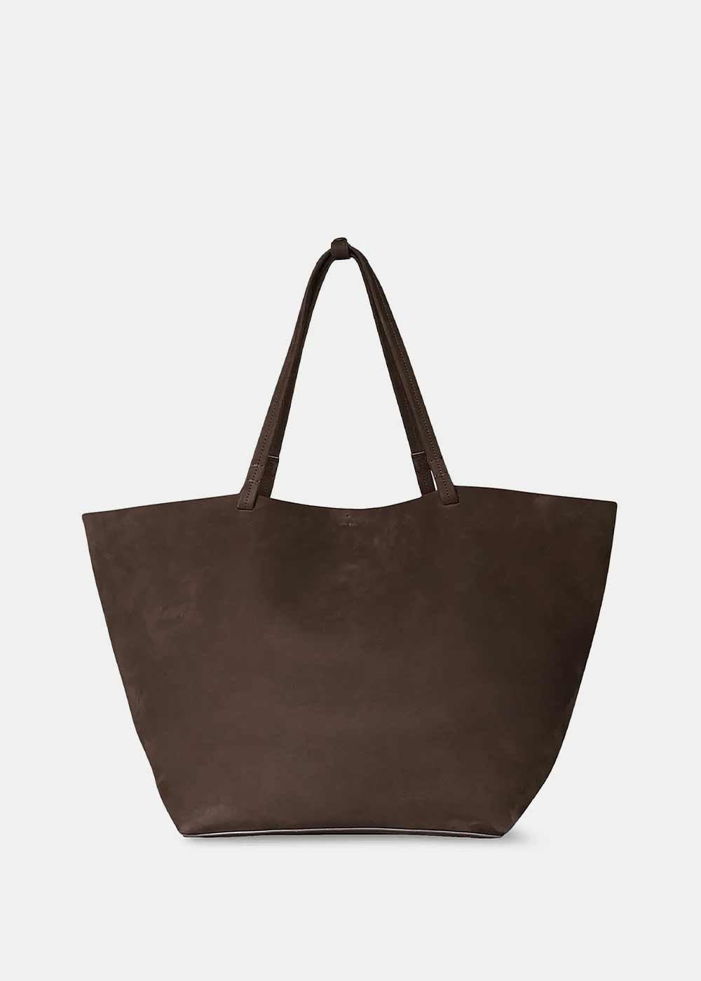 Оригінальна Dark Mocha XL Park Tote The row – боковий вид