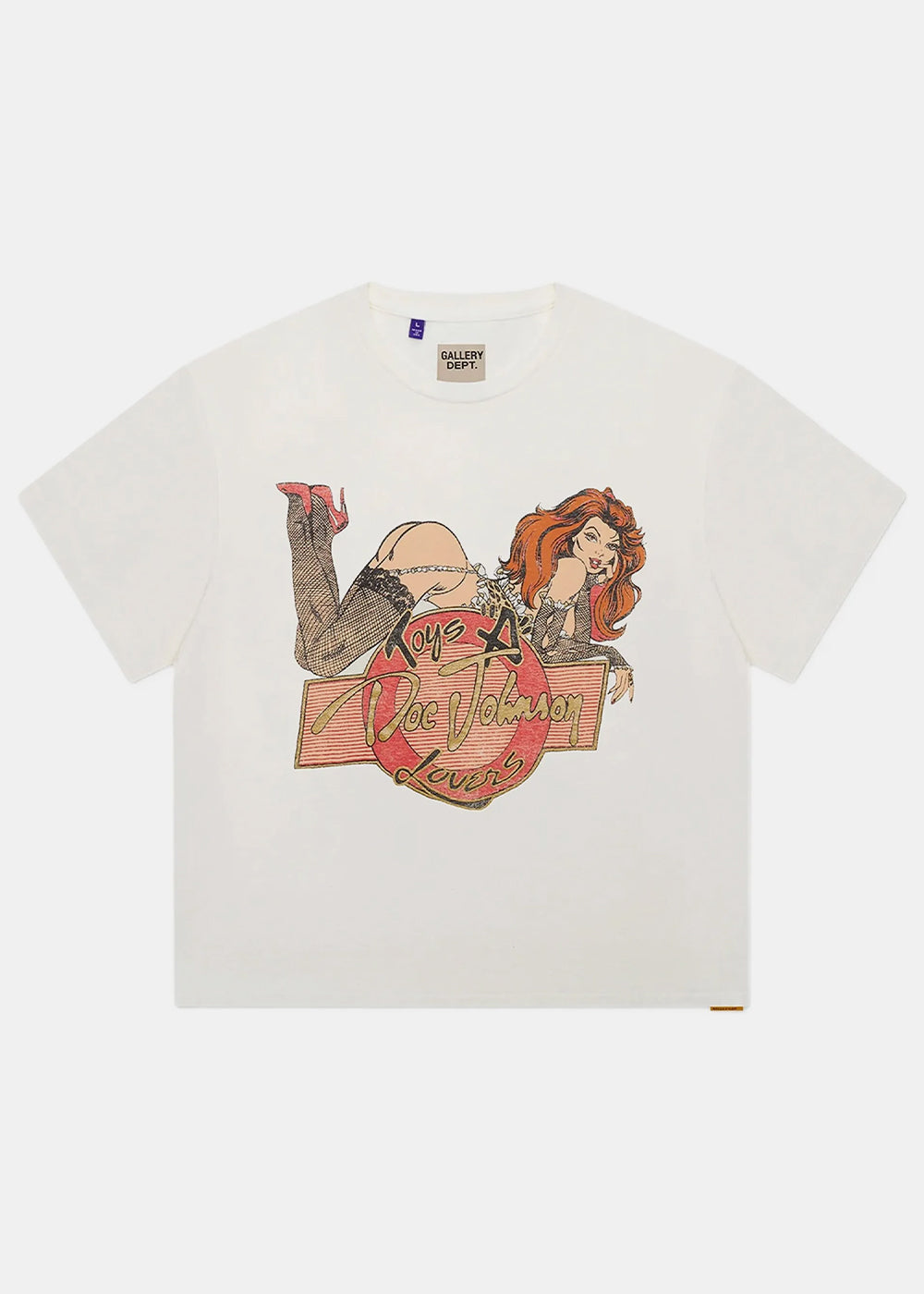 Оригінальна Light Archival White Doc Johnson: Toys 4 Love Tee Gallery department – боковий вид