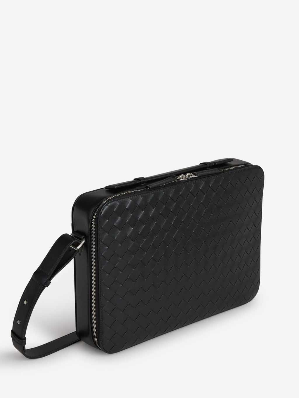 Intrecciato Leather Briefcase Bottega veneta оригінал – Купити в Україні – вид ззаду