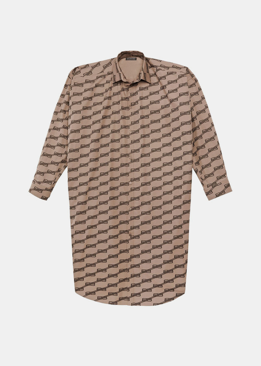Оригінальна Beige Long-Sleeve Cocoon Dress Balenciaga – боковий вид