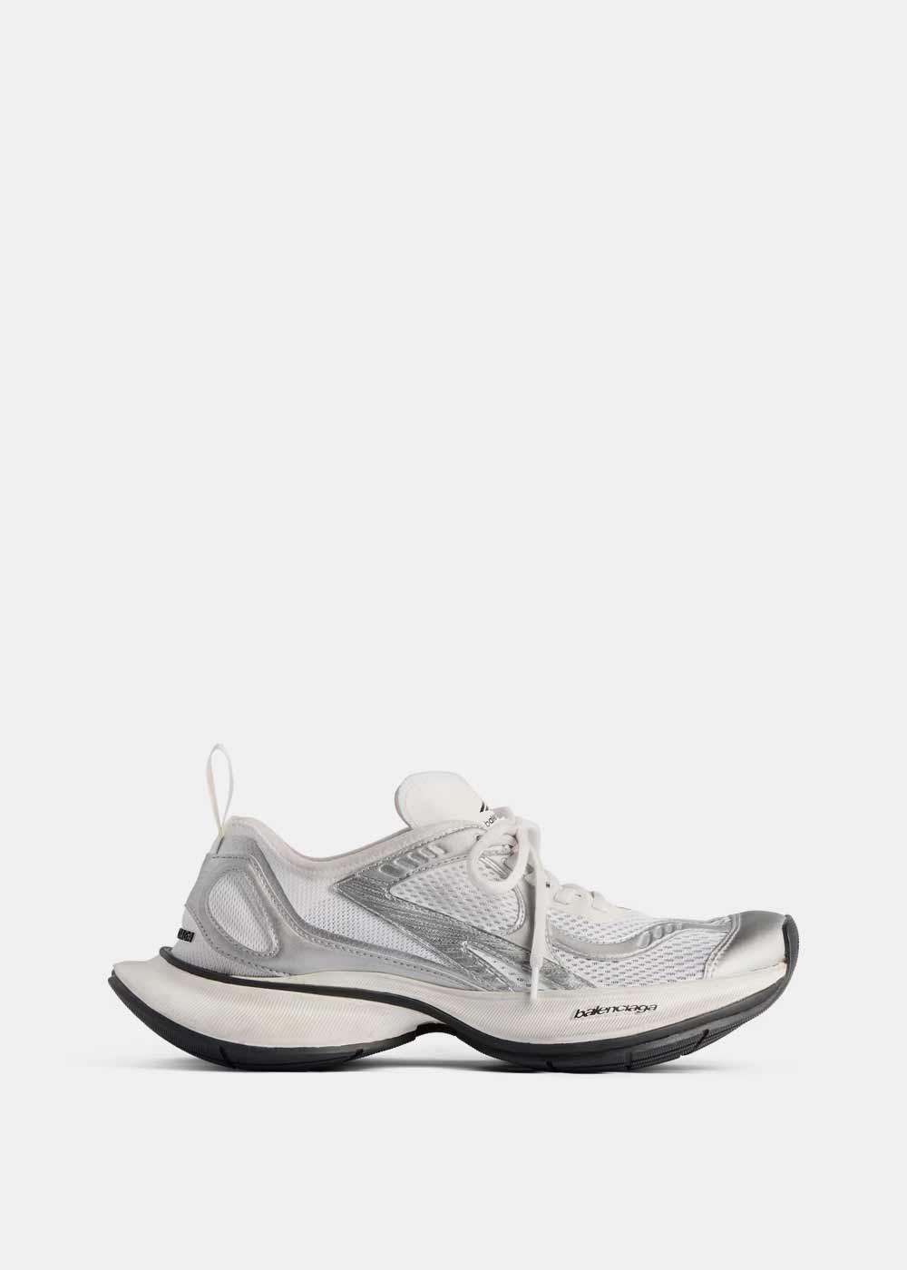 White Silver Circuit Sneakers Balenciaga – Гарантія оригінальності – боковий вид